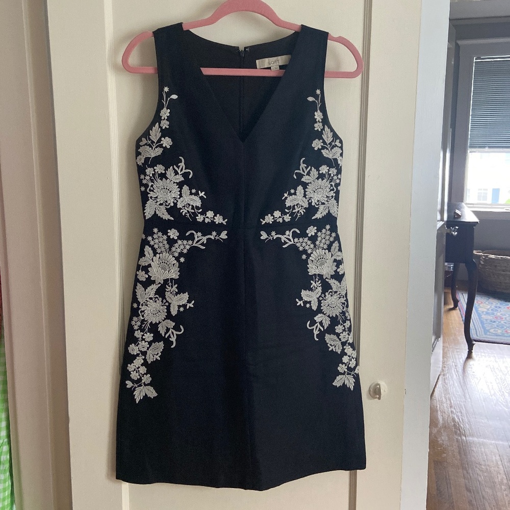 Linen embroidered dress